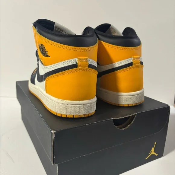 Black and Yellow High-Top Sneakers
